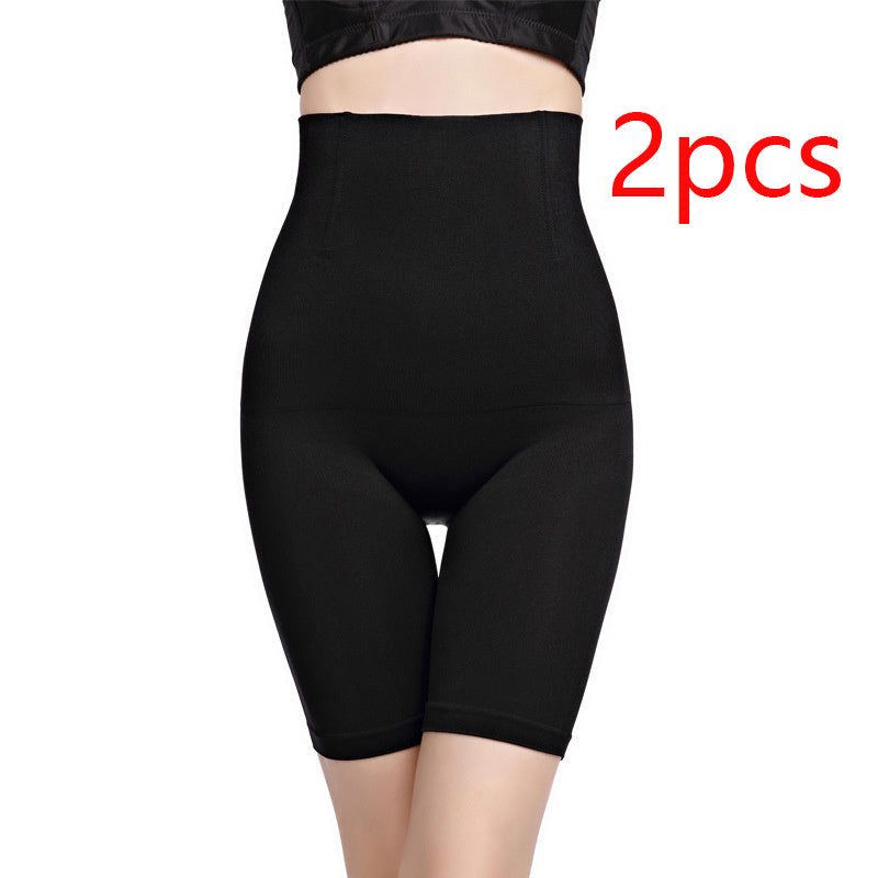 2-Piece Kit - High-Waist Shaping Shorts 4-Bone Anti-Roll (Black - Skin)