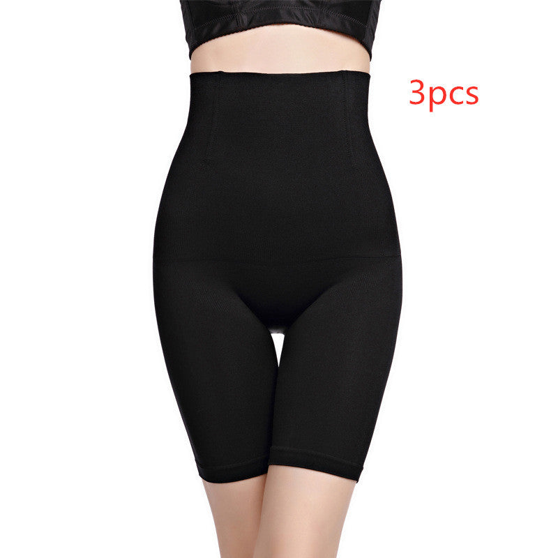 3-Piece Kit - High-Waist Shaping Shorts 4-Bone Anti-Roll (Black or Skin)