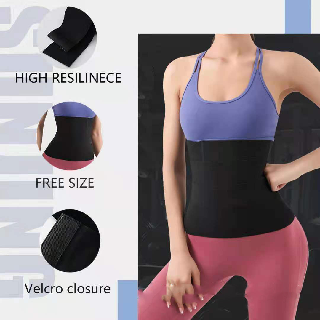 Waist recovery belt showing velcro closure and high resilience stretch fabric

